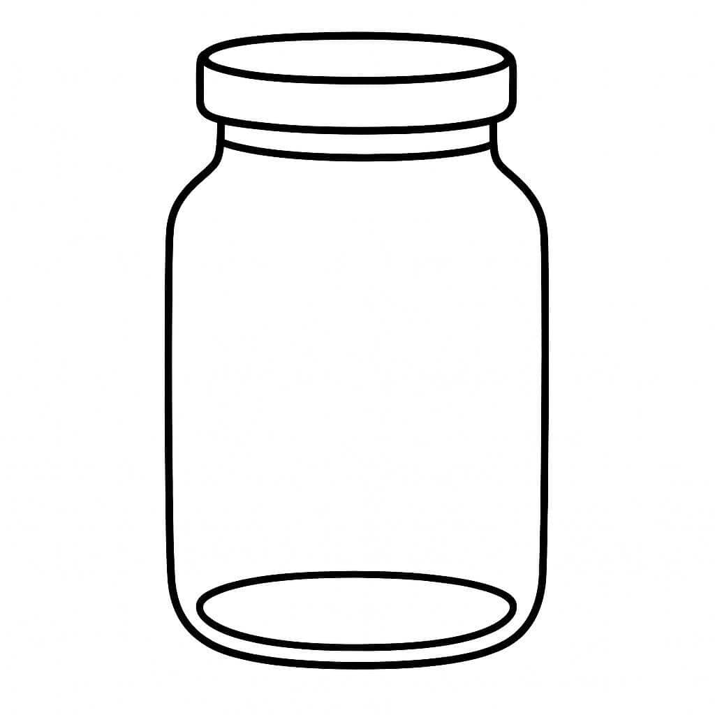 Pote simples para colorir