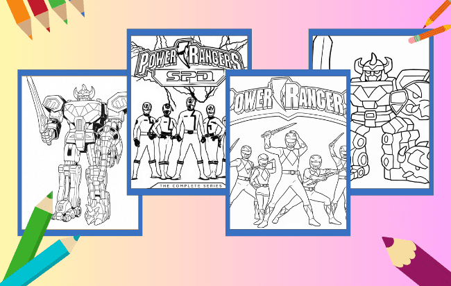 Desenhos dos Power Rangers para colorir