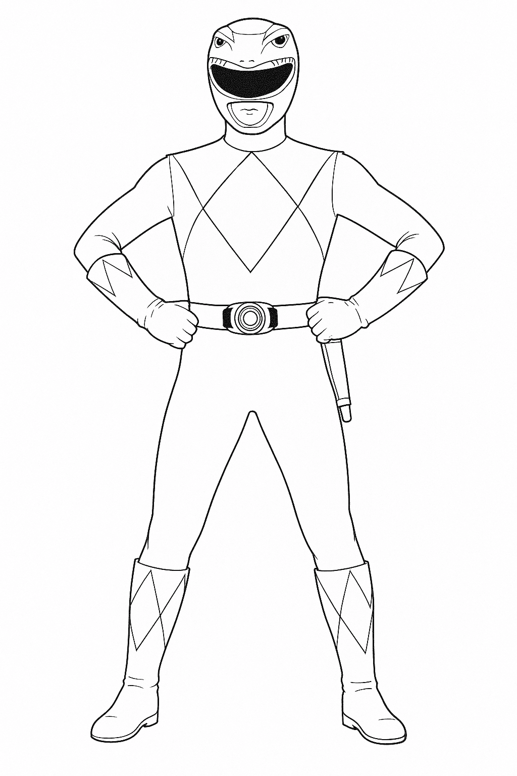 Power Ranger Vermelho Jason para colorir