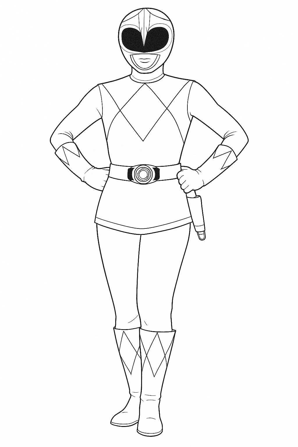Power Ranger Rosa Kimberly para colorir