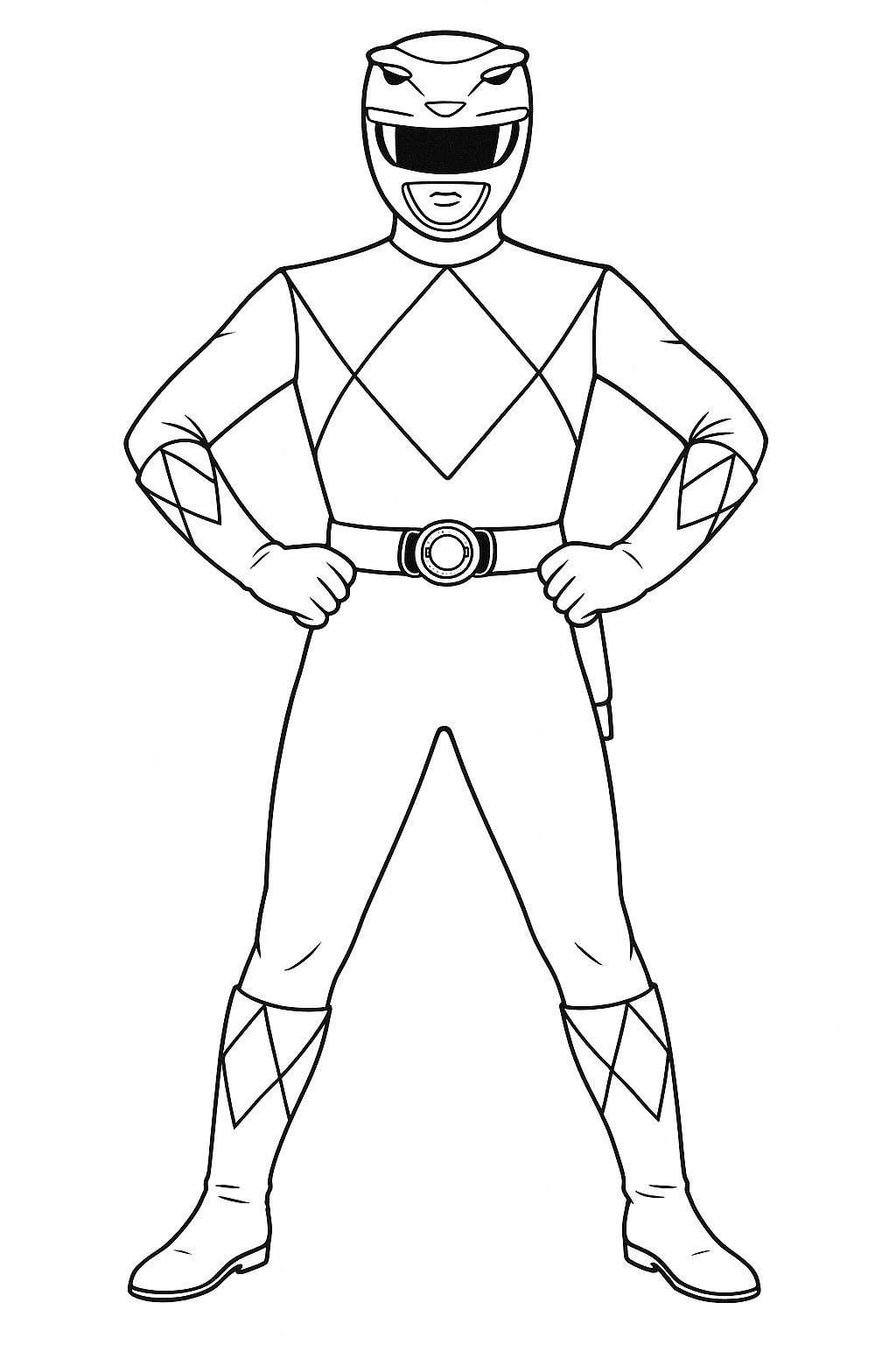 Power Ranger Trini Amarela para colorir