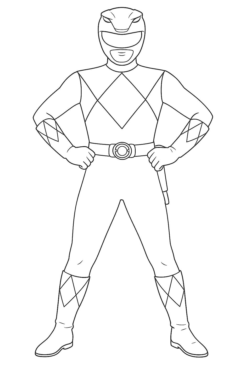 Power Ranger Zack Preto para colorir