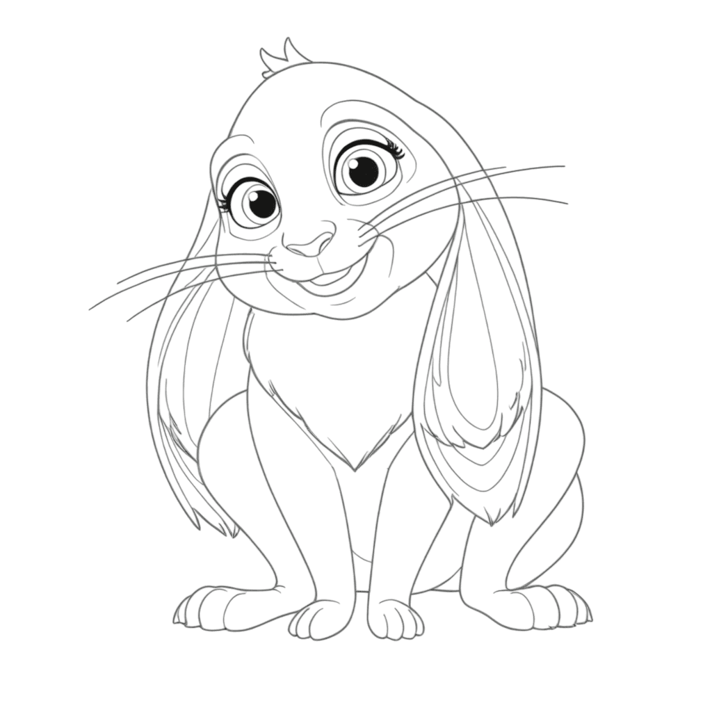 Coelho Clover para colorir