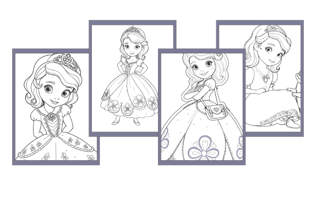 Desenhos da Princesa sofia para colorir