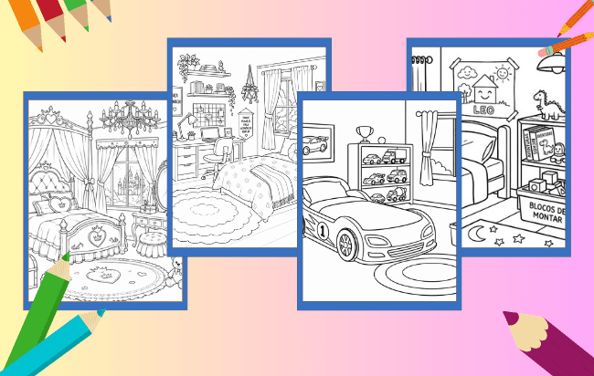 Quarto para Colorir