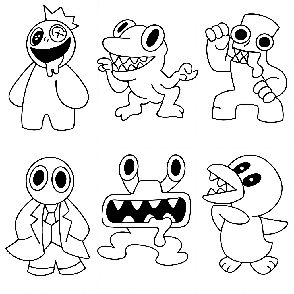 Rainbow Friends para colorir