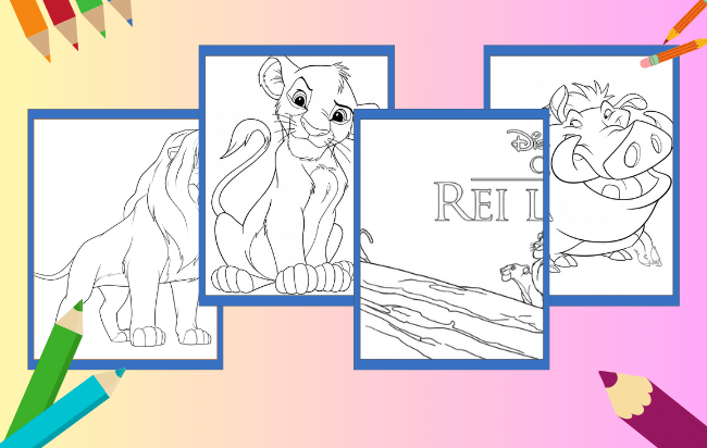 Desenhos de Rei Leão para colorir