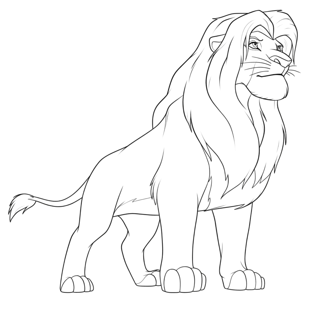 Mufasa Rei Leão para colorir