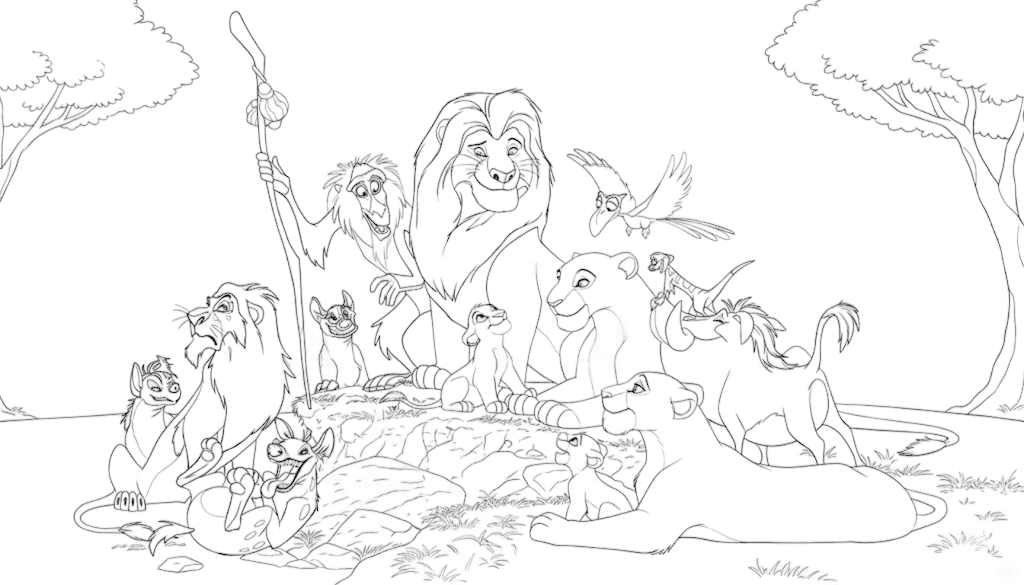 11 Desenhos do Rei Leão para colorir e imprimir