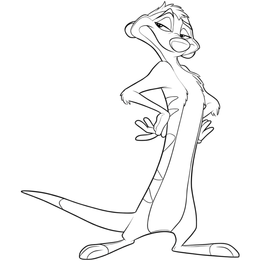 Timão Rei Leão para colorir