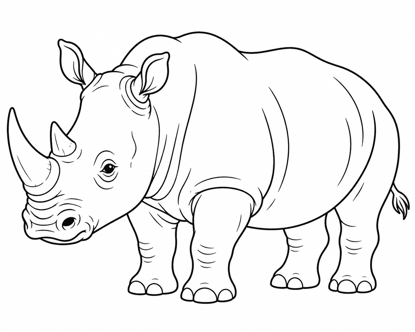 Rinoceronte para colorir