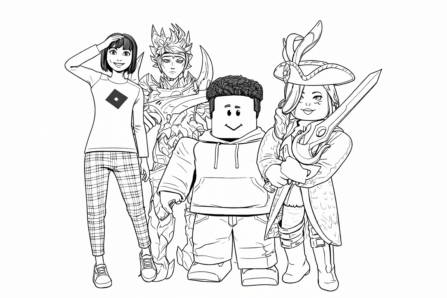 Avatar Roblox para colorir