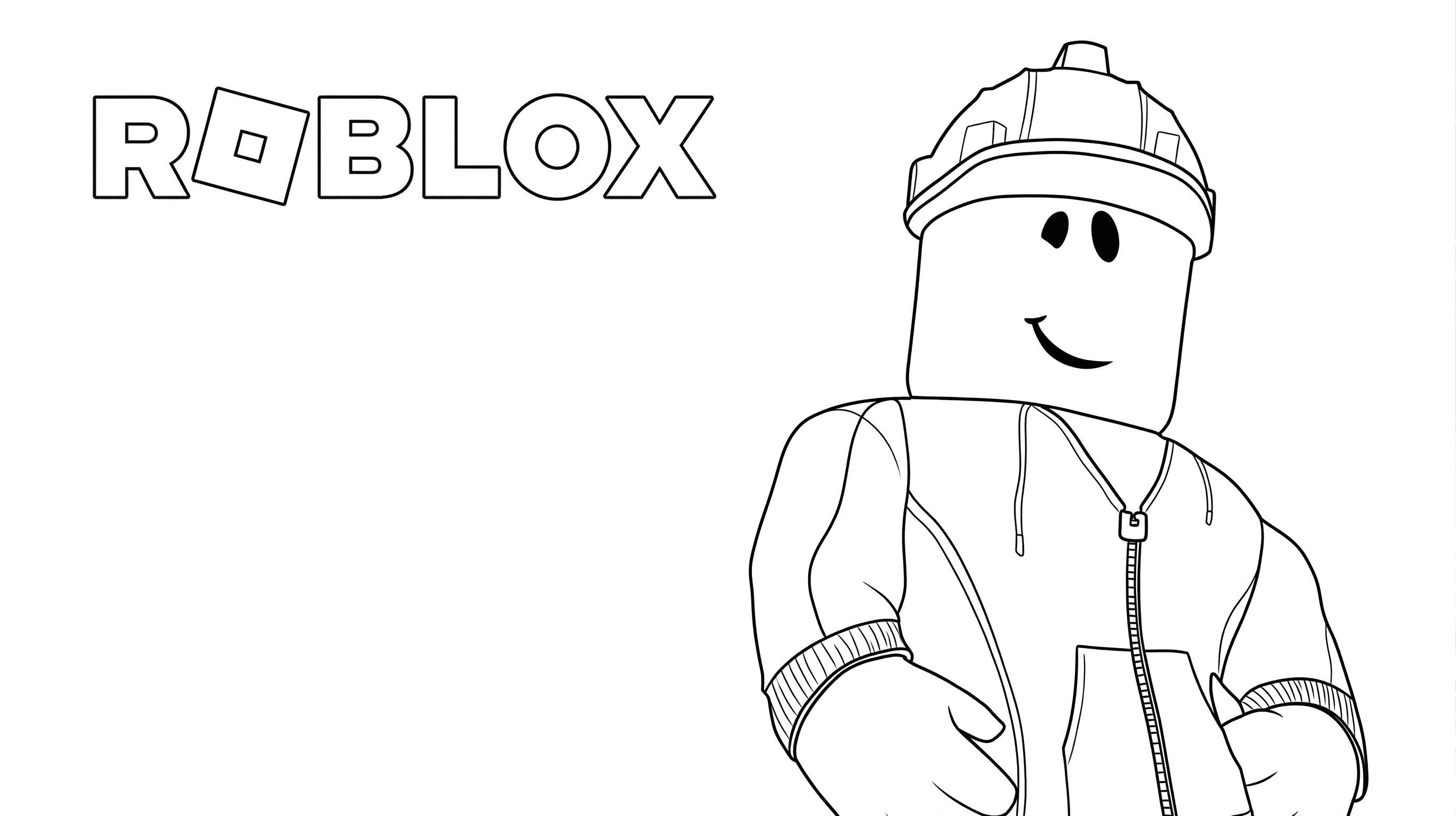 Capa Roblox para colorir