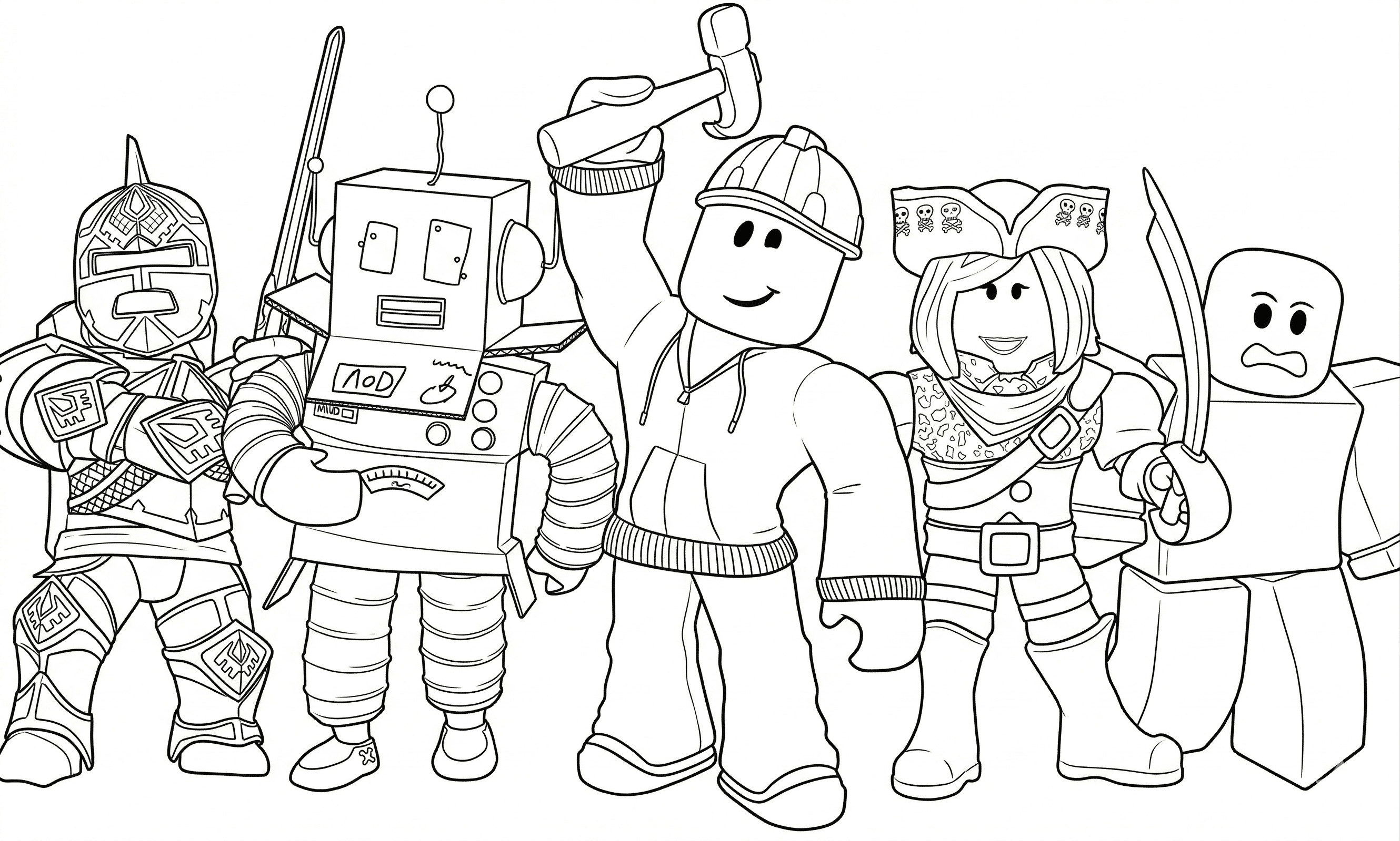 Personagens Roblox para colorir