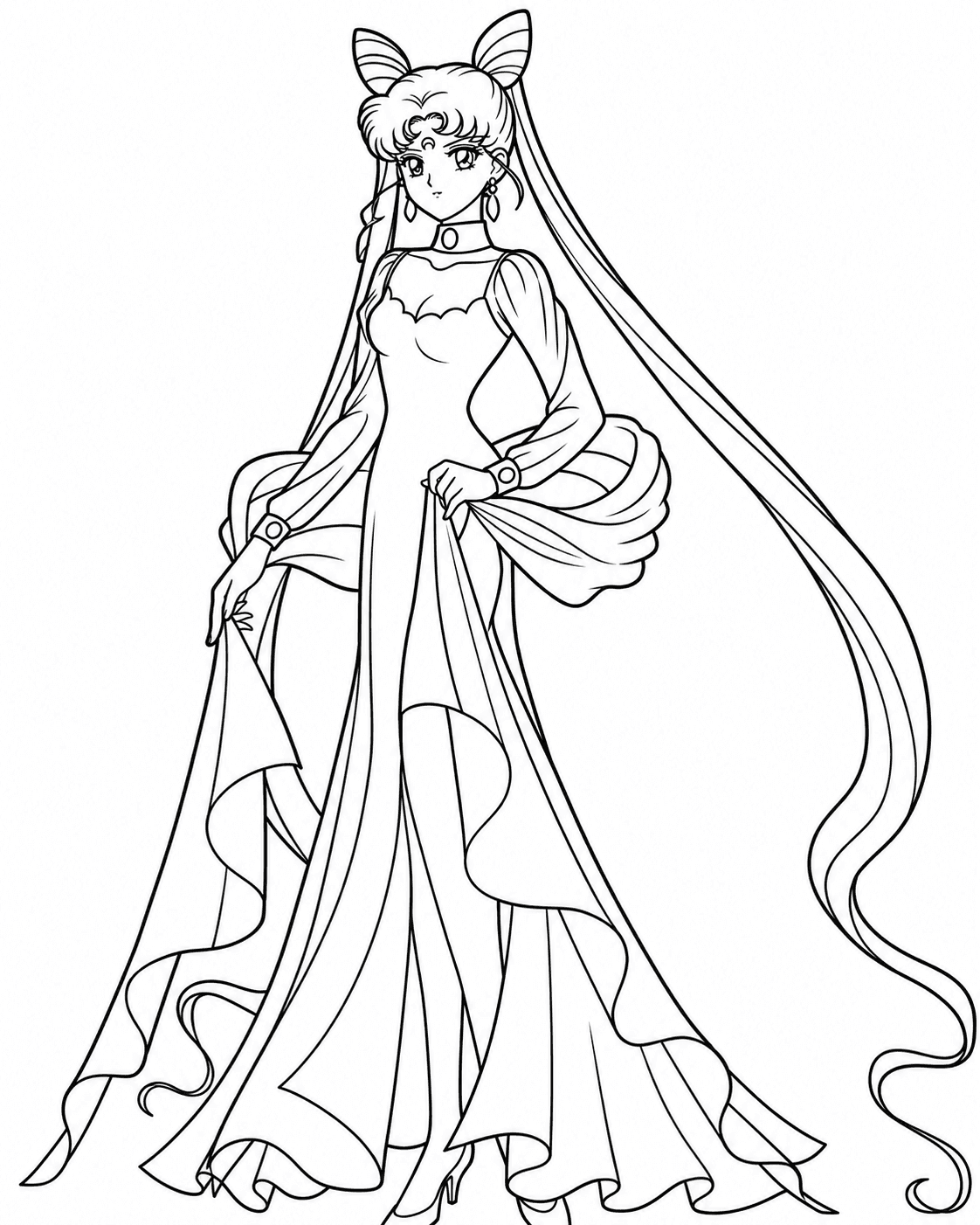 Black Lady de Sailor Moon para colorir