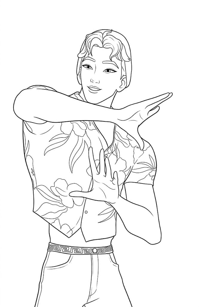 Saja Boys Abby para colorir