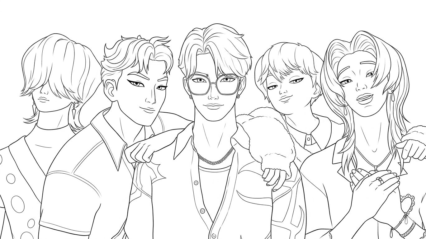 Saja Boys para colorir