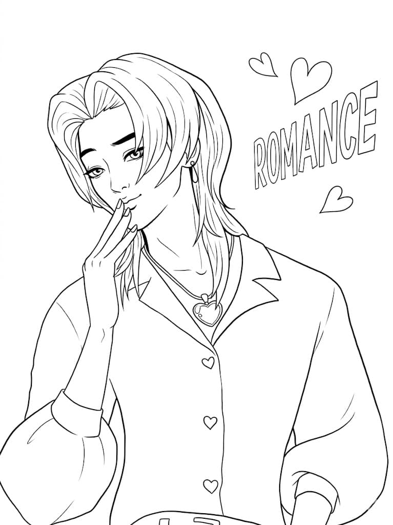 Saja Boys Romance para colorir