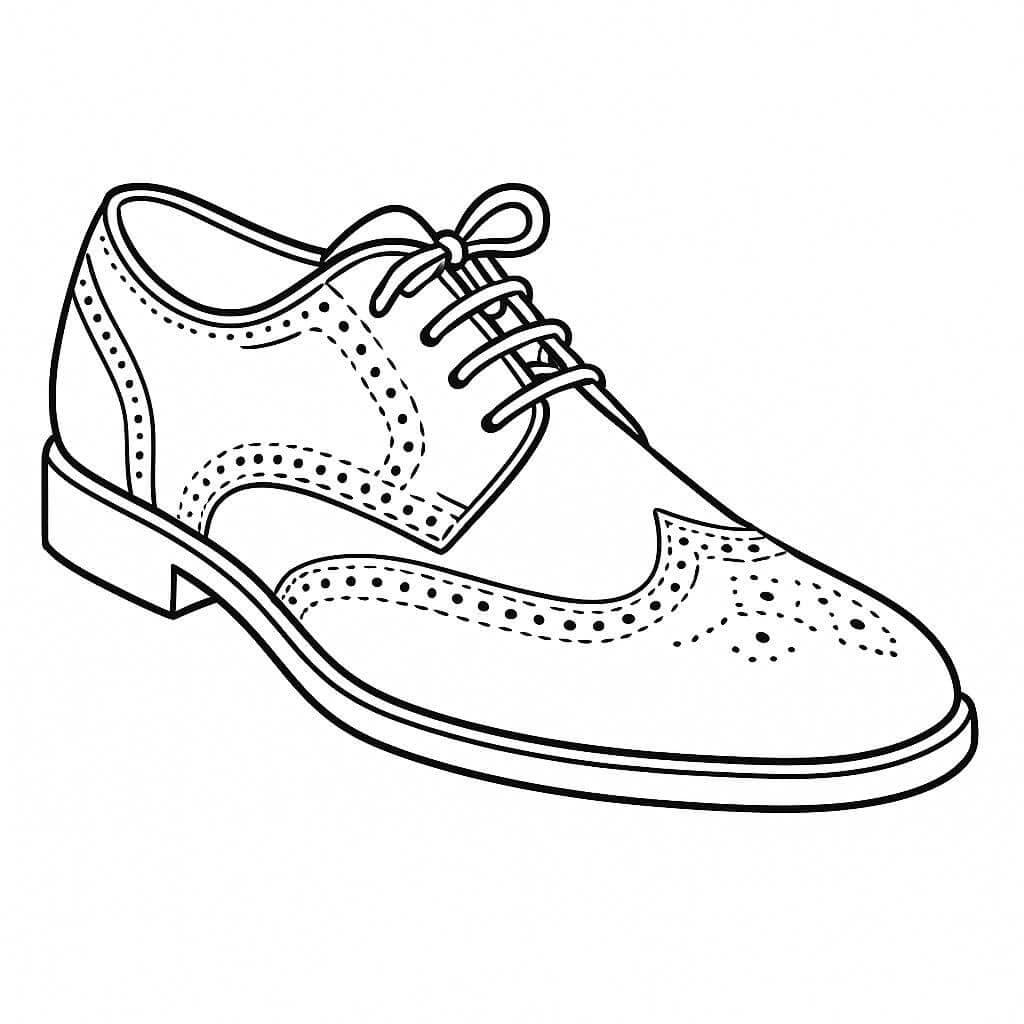 Sapato oxford masculino para colorir