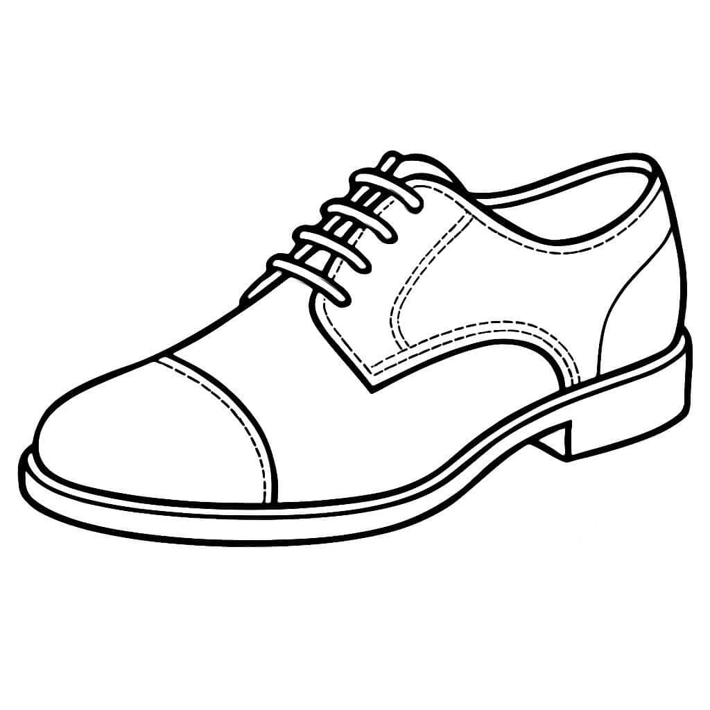 Sapato social masculino para colorir