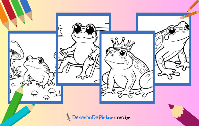 Desenhos de Sapo para colorir