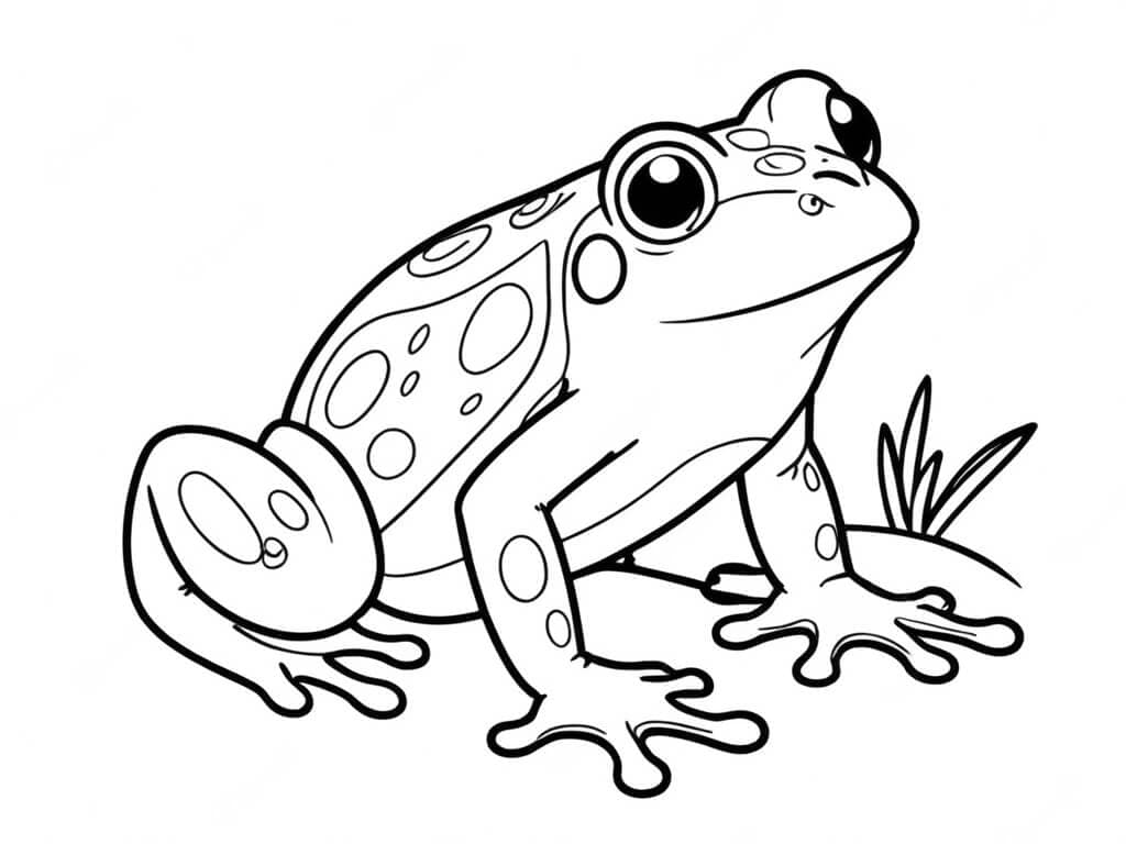 Sapo clássico para colorir