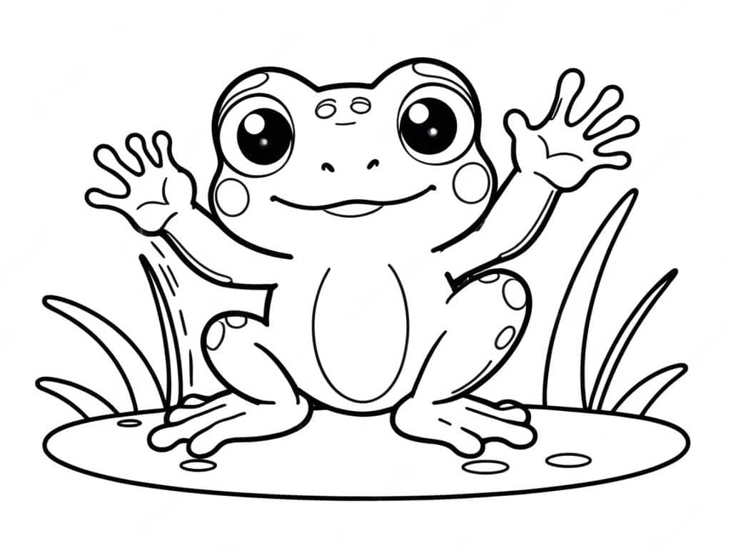 Sapo bebê para colorir