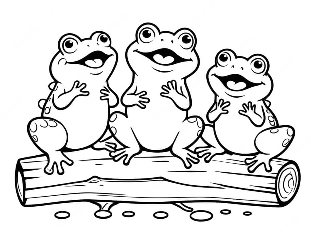 Sapos cantores para colorir