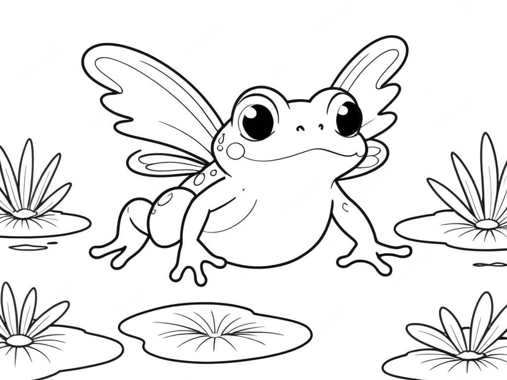 Sapo voador para colorir