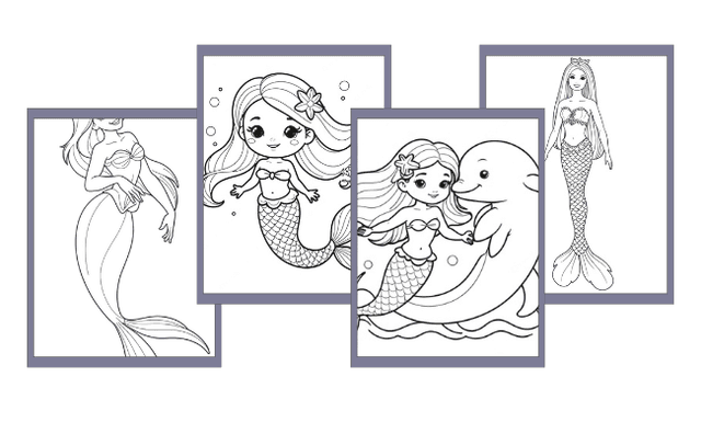 Desenhos de Sereias para colorir
