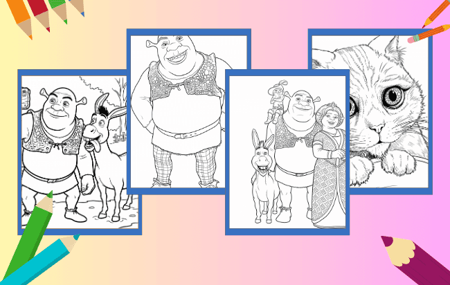Shrek Para Colorir