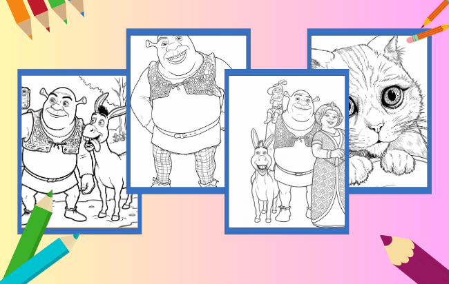 Shrek Para Colorir
