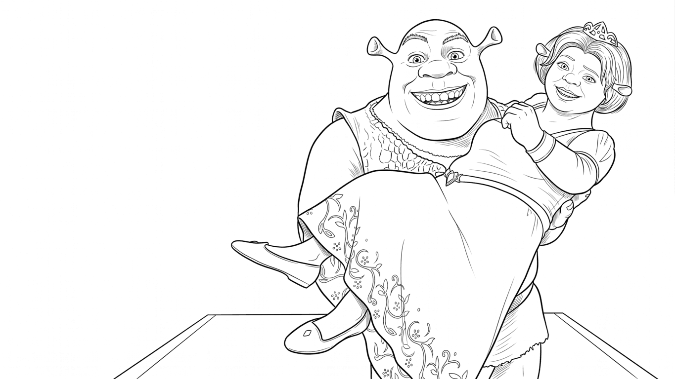 Shrek 2 para colorir