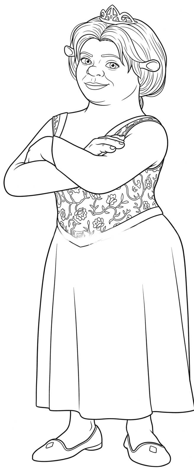 Shrek Fiona para colorir