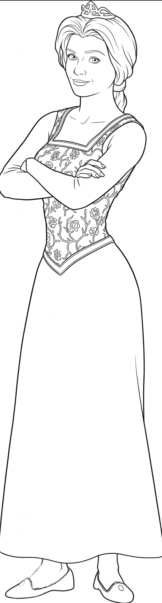 Shrek Princesa Fiona para colorir