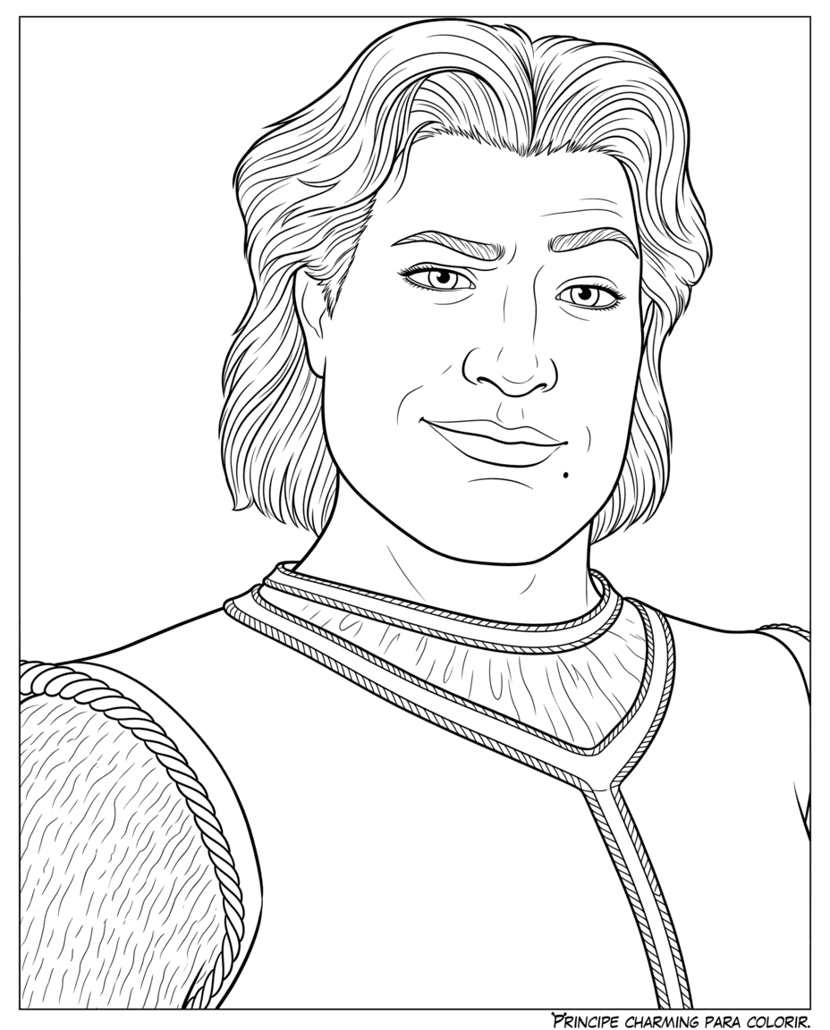 Shrek Príncipe Encantado para colorir