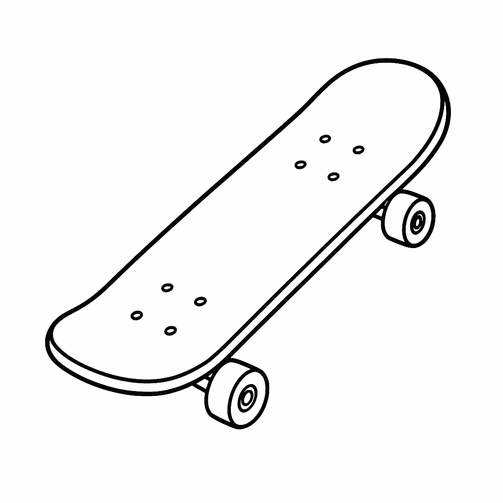 Skate para colorir