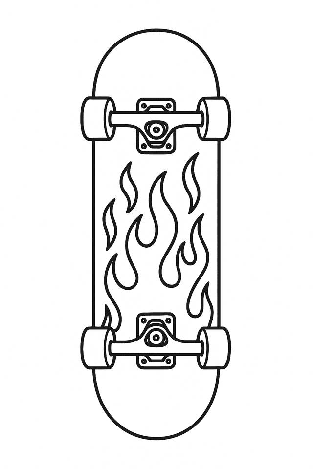 Desenhos de Skate para colorir e imprimir