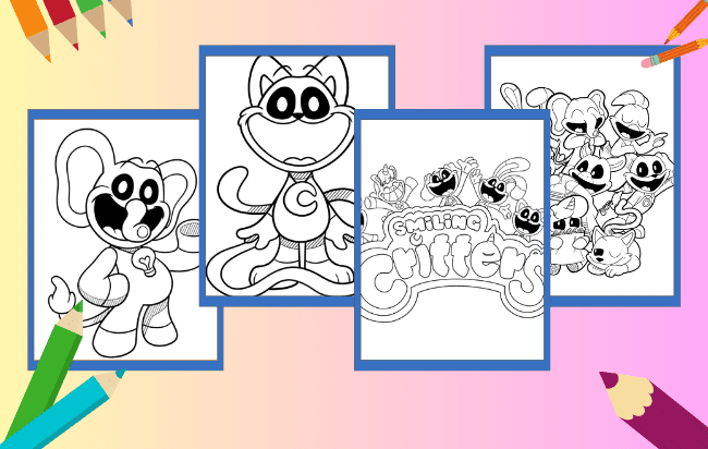 Smiling Critters Para Colorir