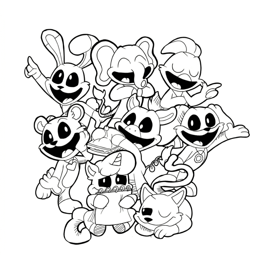 Personagens Smiling Critters para colorir