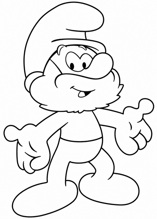 Papai Smurf para colorir