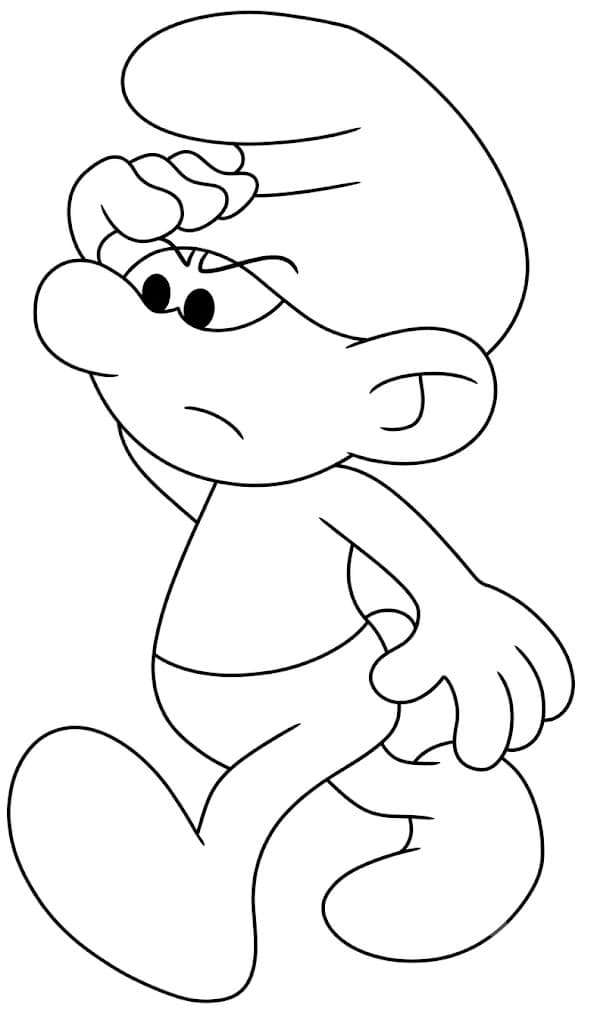 Smurf Desastrado para colorir