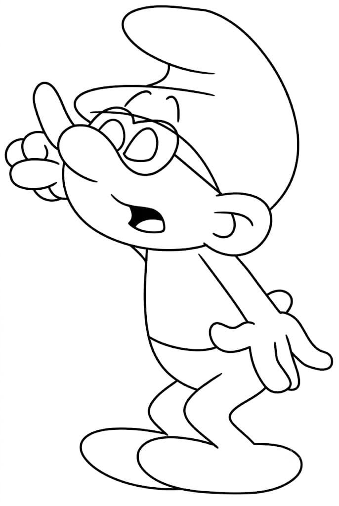 Smurf Gênio para colorir