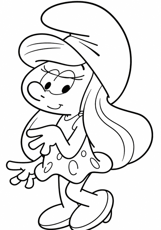 Smurfette para colorir
