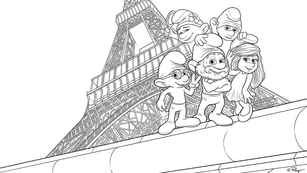 Smurfs 2 para colorir