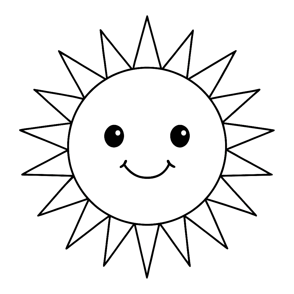 Sol para colorir