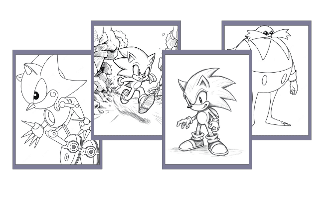 Desenhos do Sonic para colorir