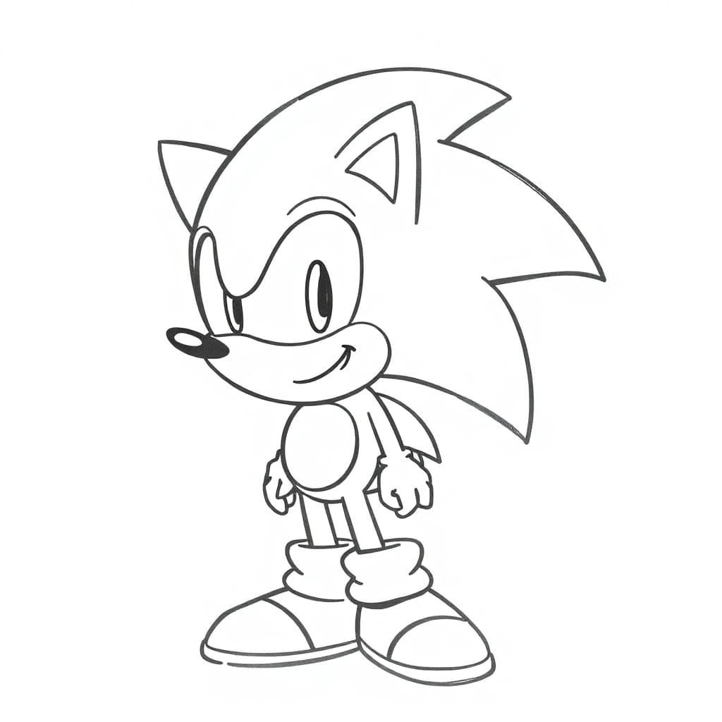 Sonic para colorir educação infantil