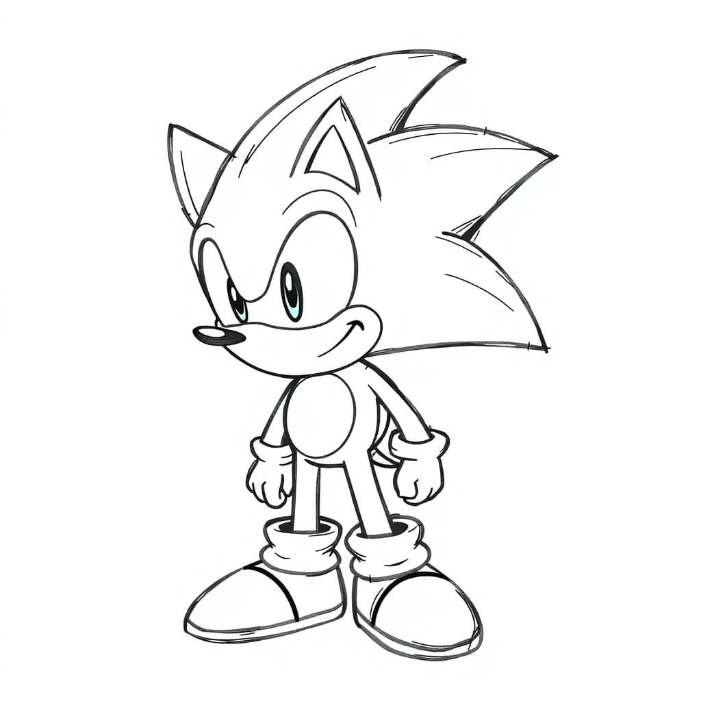 Sonic o porco-espinho para pintar