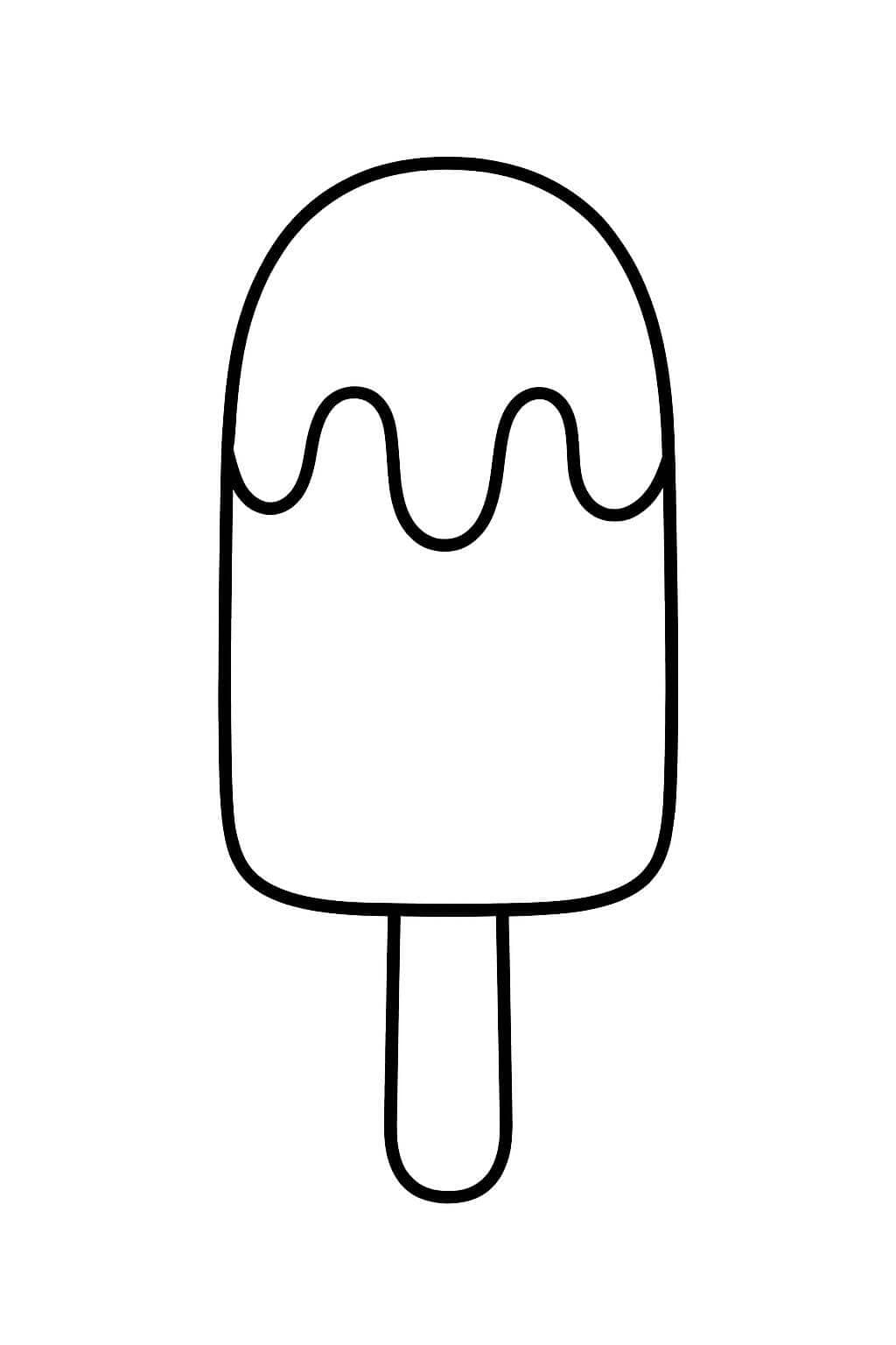 Picolé para colorir